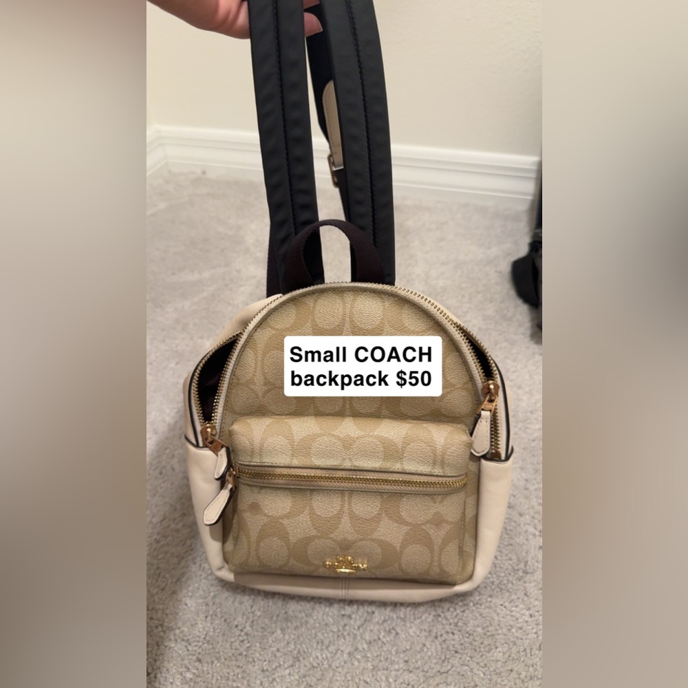 Coach Tan and Cream Women's Backpack
